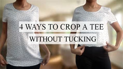 how to crop a shirt without cutting it.